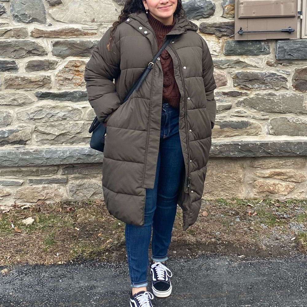 Long puffer coat